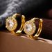 Cao Shi Micro Inlaid Zircon Full Diamond Ear Buckle Copper Crossing Gold Personalized INS Style Versatile Earrings_ipsvogv.com
