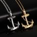 Titanium Steel Anchor Pendant Necklace Trend Men's Personality Cross Headpiece Jewelry Gifts to Boyfriend_ipsvogv.com
