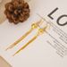 Fashionable Vietnamese Gold For Women With Brass Plated Commuting Bow Tassel Earrings Accessories_ipsvogv.com