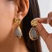 Design Sense: Liquid Metal Pleated For Women, Irregular Baroque Pearl Earrings_ipsvogv.com