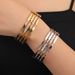 Explosive Multi-layer Hollow Dia Design Sense Ear Wide-edge Titanium Steel Advanced Bracelet_ipsvogv.com