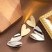 Fashionable Contrasting Color Personality Double Heart Pendant With Simple, Fashionable And High-end Silver Needle_ipsvogv.com