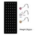 60 boxes of stainless steel L shaped nose studs 1.5/2.0/2.5 diamond studded curved rod nose ring piercing jewelry_ipsvogv.com