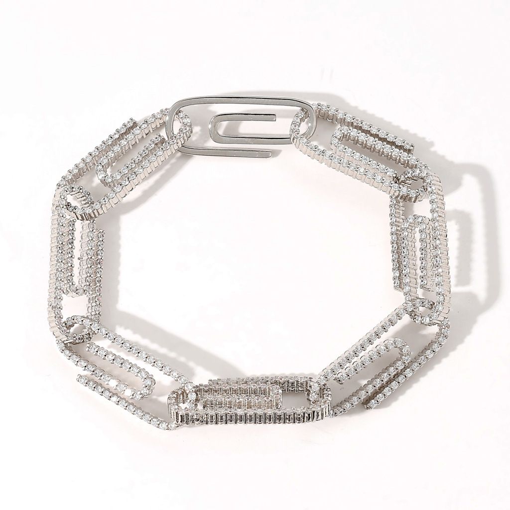 Men's Jewelry Necklace Paper Clip Buckle 10mm Hip Hop Bracelet Personality Couple Clavicle Chain Cross Border Hip Hop Jewelry_ipsvogv.com