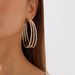 11210 exaggerated multi-layer circle with full diamond nightclub style earrings, personalized and sexy earrings_ipsvogv.com