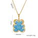 Titanium steel necklace colorful biscuit bear hot selling all-match temperament cold wind clavicle chain Accessorie_ipsvogv.com