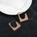 INS Personalized Simple Titanium Steel Earrings Cool Style Geometric Square Versatile Earrings Fashionable Style_ipsvogv.com