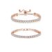 Fashion 4mm Zircon Bracelet Pull Out Adjustable Length Bracelet Combination Set All Match Tennis Chain_ipsvogv.com