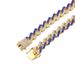 13MM Exaggerated Men's Gold Pendant Accessories New Product Set With Colorful Diamond Geometric Square Blue Cuban Chain_ipsvogv.com