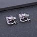 Zhongxi Jewelry Natural Stone Earrings Earrings Retro Inlaid Gemstones S925 Silver Amethyst Earrings Earrings_ipsvogv.com