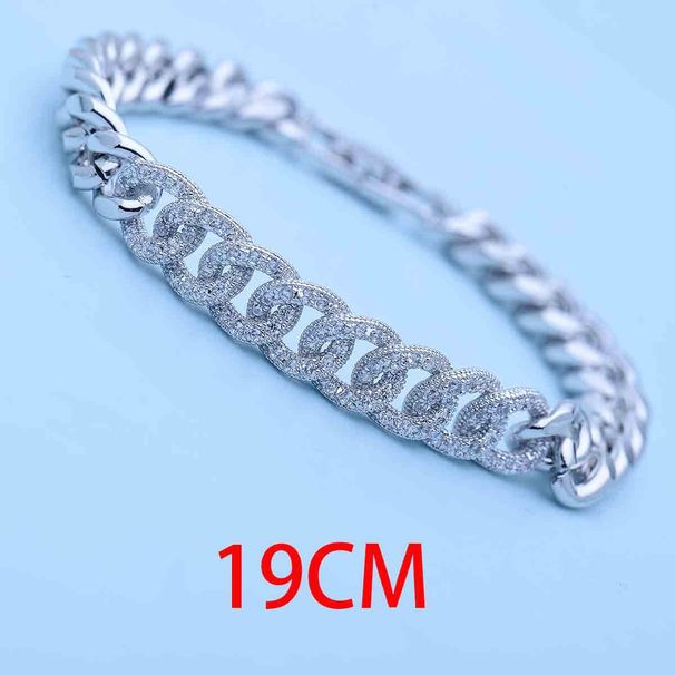 Women's Jewelry Cuban Chain Bracelet With Diamond Brass Zircon Bracelet High End Hip Hop Personality Hand Jewelry_ipsvogv.com