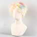 Weird Punk Style Wig Highlights Short Curly Hair cosplay wig_ipsvogv.com