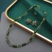 Italian Grandma Necklace West German Ear Clip Middle Ancient Beaded Sweater Chain Murano Cake Glass_ipsvogv.com
