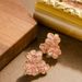Silver Needle Korean Version Sweet And Exquisite Small Fresh Enamel Drip Glaze Osmanthus Flower For Female Niche Design_ipsvogv.com
