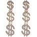 Hot Selling Earrings for Women Fan Rhinestone Full Diamond Earrings Dollar Symbol Earrings Studs_ipsvogv.com