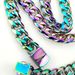 15mm 316L Stainless Steel Man's Woman's Rainbow Iridescent Hip Hop Clavicular Chain Necklace_ipsvogv.com