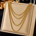 European and American fashion personality punk hip-hop retro simple versatile titanium steel metal twist chain multi-layered necklace_ipsvogv.com