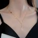 Minimalist Couple's LOVE Furnace Genuine Gold Necklace, Female Ins Mesh Red Collarbone Chain Accessory Necklace,_ipsvogv.com