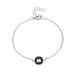 304 Stainless Steel Bear Bracelet With Pockmarks And Diamonds Simple Oval Diamond Women's Bracelet_ipsvogv.com