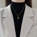 Full Body 【 Titanium Steel 】 Cool Feng Shui Drop Personality Minimalist Wind Furnace Real Gold Necklace Female INS Mesh 【 】_ipsvogv.com