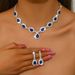 Women’s Jewelry Set Fashion Light Luxury High End Zircon Jewelry Necklace Earrings Niche Retro Clavicle Chain Fashion Versatile Necklace Set_ipsvogv.com