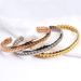 Unisex Jewelry Fashion Stainless Steel Wheat Ear Open Bracelet Fashionable Texture Summer Titanium Steel Bracelet Personality_ipsvogv.com