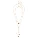 Double Layer Red Bean Ice Cream Water Drop Necklace Female Element Crystal Clavicle Chain_ipsvogv.com