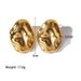 INS Internet Famous Gold-plated Stainless Steel Irregular Hammer Pattern Ea, Women's Fashionable And Non Fading_ipsvogv.com
