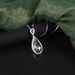 Water Drop Pear Shaped Gemstone Pendant S925 Sterling Silver Inlaid With Colored Crystal Necklace Fashion Necklace Pendant_ipsvogv.com