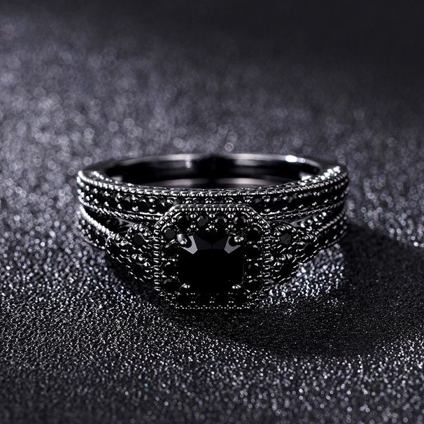 Cao Shi's Cross Inlaid Zircon Paired Ring For Women's Light Luxury Wedding Occasions, Fashionable And Popular Banquet_ipsvogv.com