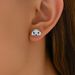 Forest version Korean style female niche college style, inlaid zircon, small dog animal design earri, versatile_ipsvogv.com