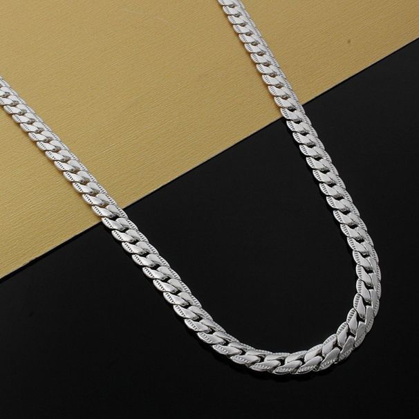men's gold plated 5mm thick necklace silver whip chain local tyrant big gold chain hip hop hot style_ipsvogv.com