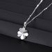 S999 Sterling Silver Four Leaf Clover Necklace Female Ins Cold Style Lucky Clover Clavicle Chain High End Internet Celebrity Accessories_ipsvogv.com