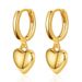 Heart Shaped Earrings Retain Color Trendy Style Plated With K Real Gold. Classic Style All Match Business Chic Simple Earrings_ipsvogv.com