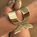 Exaggerated Large Light Surface Hollow Double Ring Bracelet For Women, Featuring Metallic Style, Personalized Geometric_ipsvogv.com