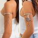 ins Style Butterfly Tassel Open Arm Bracelet For Women Personalized Metal U Shaped Chain Arm Chain Jewelry_ipsvogv.com
