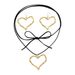 Fashion OL Love Necklace Earring Set for Women, Simple and Versatile, Heart shaped Metal, Niche Design, Neck Chain_ipsvogv.com