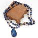 Crystal 8mm Round Beads Tiger Eye Stone Blue Stone Natural Stone Sweater Chain Necklace Female Handmade_ipsvogv.com