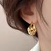 European And American Niche Design Twisted Metal Irregular Earrings Cold Wind Advanced Sense Personality Trendy Ear Buckle Short Women_ipsvogv.com