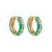 Women’s Jewelry Set Fashion Fashionable And Simple Colorful Flower Earrings Copper Plated With Real Gold All Match Earrings Oil Drop Ear Buckles_ipsvogv.com