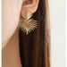 Women’s Jewelry Set Fashion Personalized Alloy Fan Shaped Leaf Earrings Style Simple Atmospheric Earrings For Women_ipsvogv.com