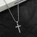 Ma Siwei's Same Full Diamond Cross Titanium Steel Necklace For Men's Personalized Design Jewelry_ipsvogv.com
