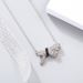 Silver Black And White Full Diamond Bow Necklace Female Element Crystal Clavicle Chain_ipsvogv.com