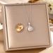Korean Style Diamond Studded Fashionable Shell Pearl Titanium Steel Necklace, Women's Anti Fading Temperament Fan-shaped_ipsvogv.com