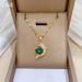 】 Green 【 Love Dolphin Light Luxury Charm Gorgeous Full Diamond Necklace Women's Versatile Clavicle Titanium Steel Chain 【 】_ipsvogv.com