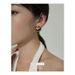 Light luxury design gold foil fragment earrings high end Hepburn style earrings temperament small and versatile fashionable earrings_ipsvogv.com