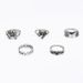 New Creative Love Hollow Butterfly Skull Joint Open Ring Set Of 5 Rings_ipsvogv.com