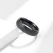 Simple stainless steel inner and outer arc pressed sand ring titanium steel plated K gold neutral cold style ring for men and women_ipsvogv.com