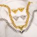 N11921 Exaggerated 3D Geometry Necklace ZA Style Classic Light Luxury Exquisite Versatile Earrings_ipsvogv.com