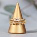 Cao Shi's New Exquisite Three Princess Engagement Anniversary Luxury Fashion Ring Set_ipsvogv.com